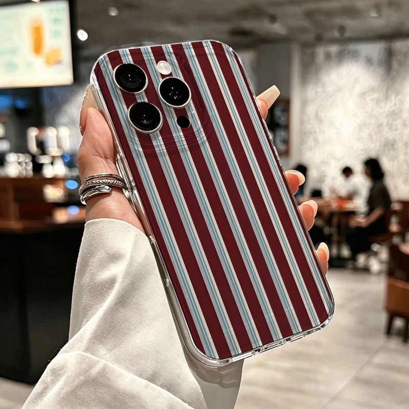 Bordo Mavi Çizgili Desenli Yum - Apple Iphone 15 incelemesi ve fiyatı